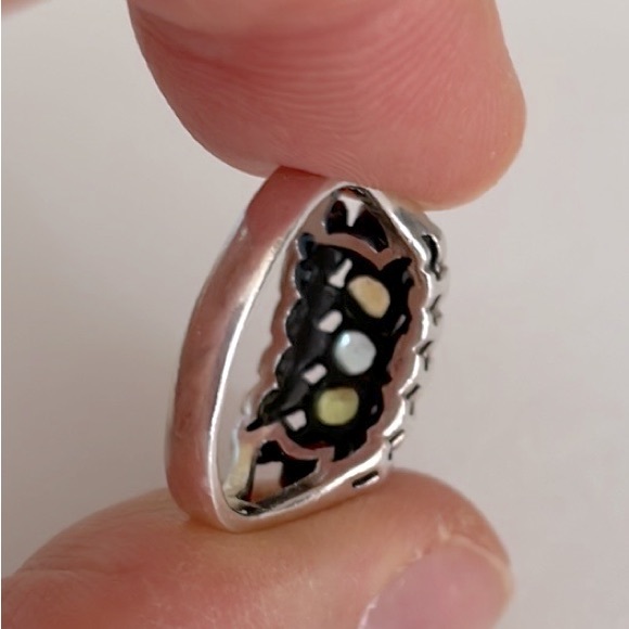 Vintage Silver Sterling 925 with multi color gemstones - Picture 5 of 7